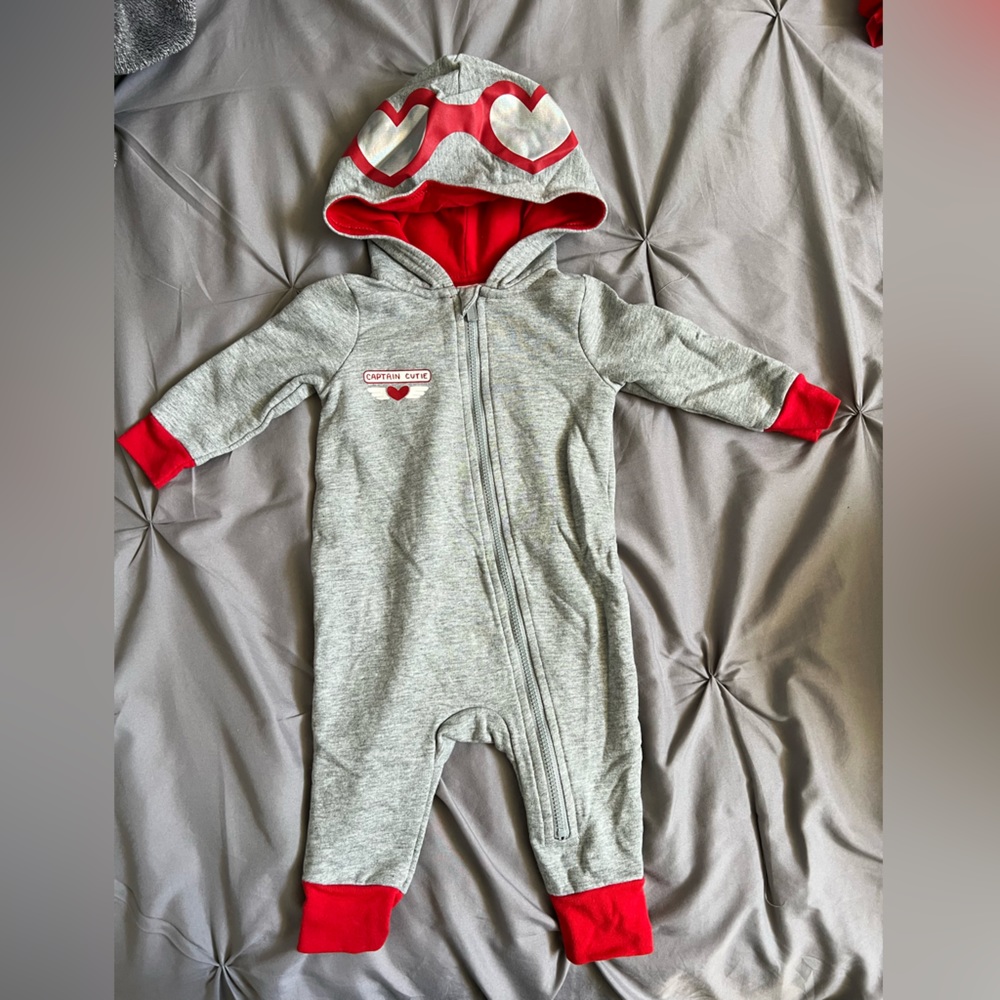 Cat and Jack Hooded Infant Romper